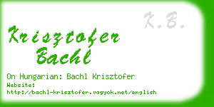 krisztofer bachl business card